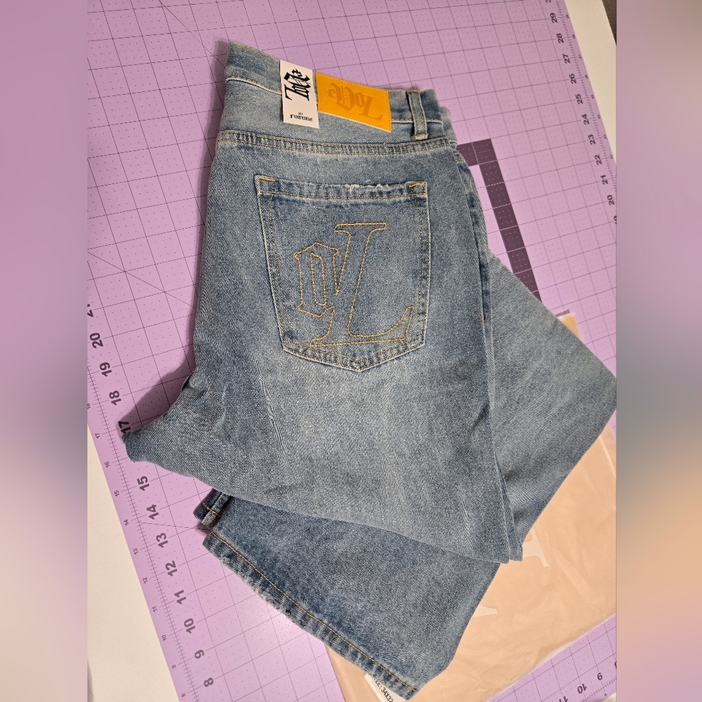 Evol By Future Jeans Denim Mens 34 × 32 Shred Distressed